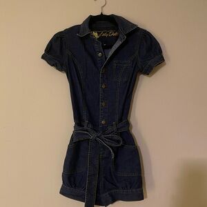 Denim Button-Up Romper